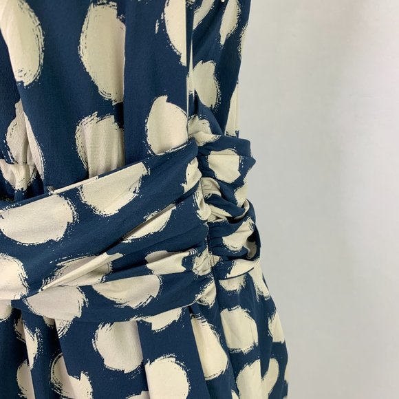 Theory Ruchia Ikat Dot Sleeveless Silk Mini Dress Silk Blend - Picture 5 of 12